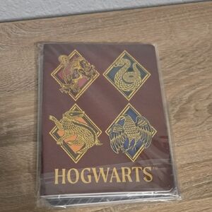 Hogwarts Maroon House Crest Notebook - Gold Accents